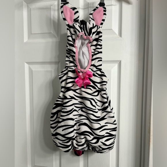 Koala Kids Infant Girl Plush Black White Stripe Baby Zebra Costume Hoodie 6-9 m - Picture 2 of 13